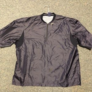 Navy Mizuno short sleeve Wind Breaker